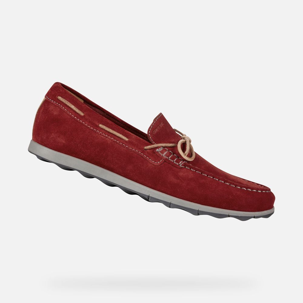 Geox Loafers Red Calarossa - Geox Mens Shoes - UYVQJF729